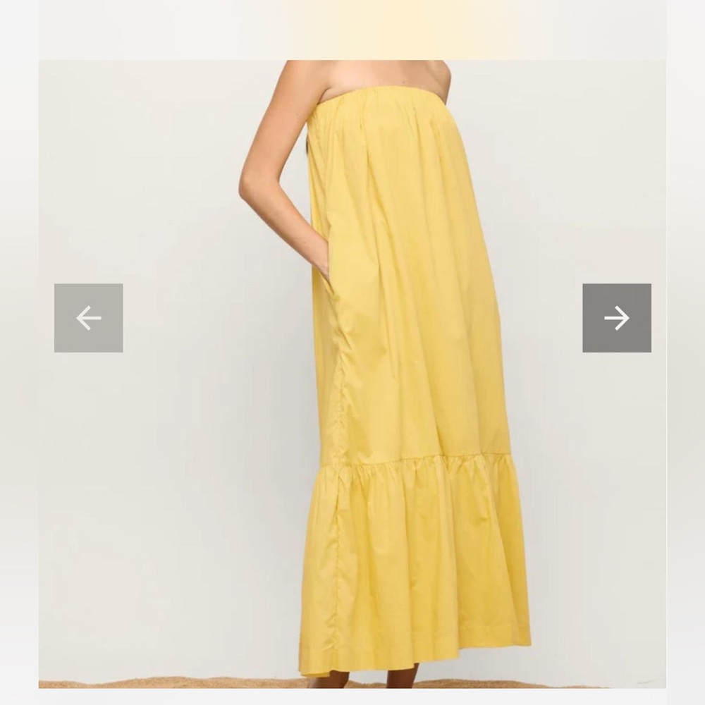 Yellow Strapless Maxi Dress